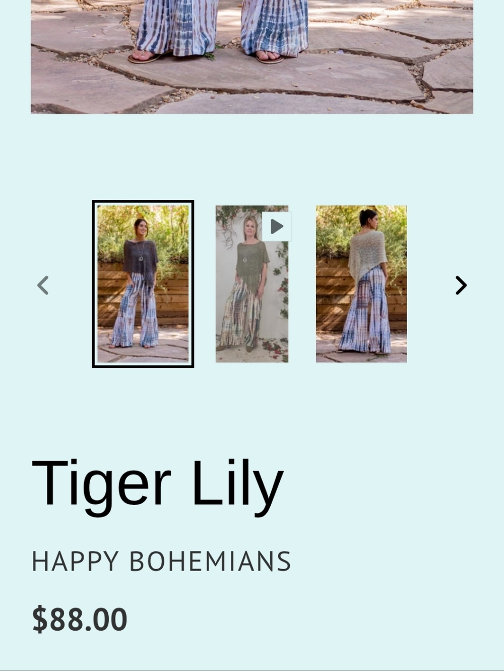 Happy Bohemians Palazzo Pants Sz M/L Tiger Lily - Picture 3 of 15